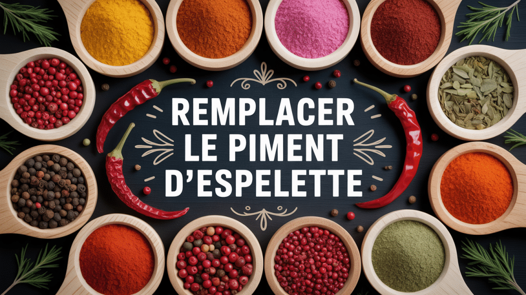 par quoi remplacer le piment d'espelette assortiment d'épices en poudre
