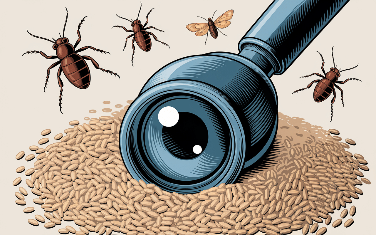 peut-on manger du riz avec des charançons loupe et bocal