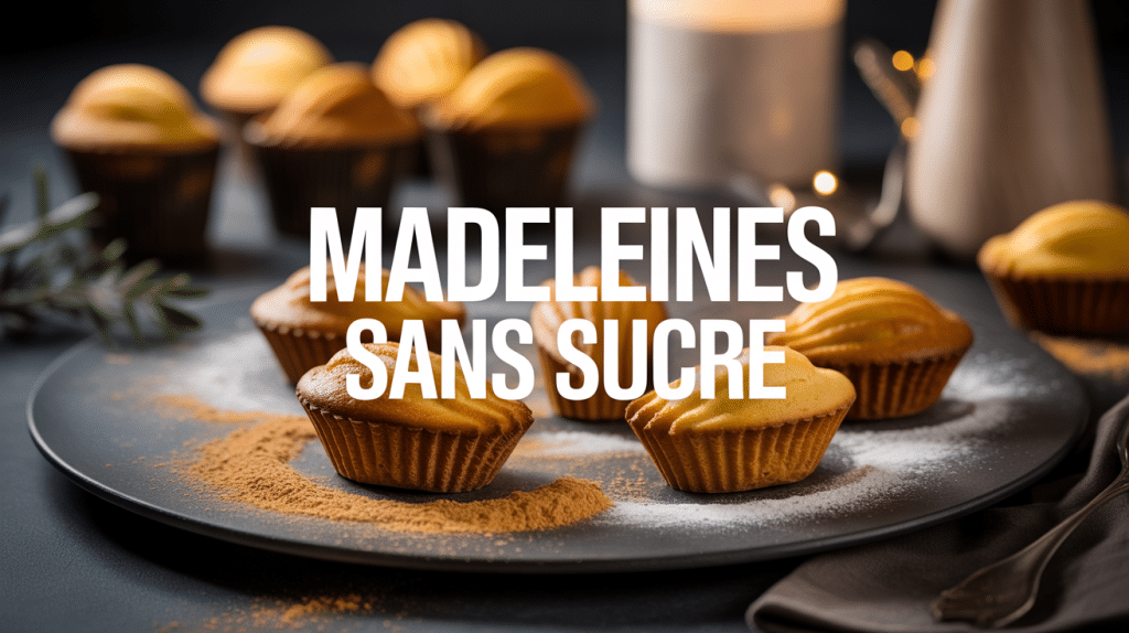 Plateau de madeleines sans sucre avec édulcorant naturel