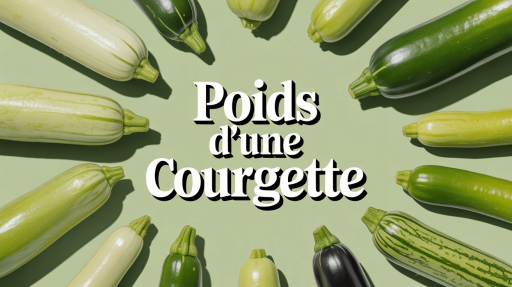 Balance avec courgettes différentes et poids