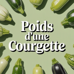 Balance avec courgettes différentes et poids
