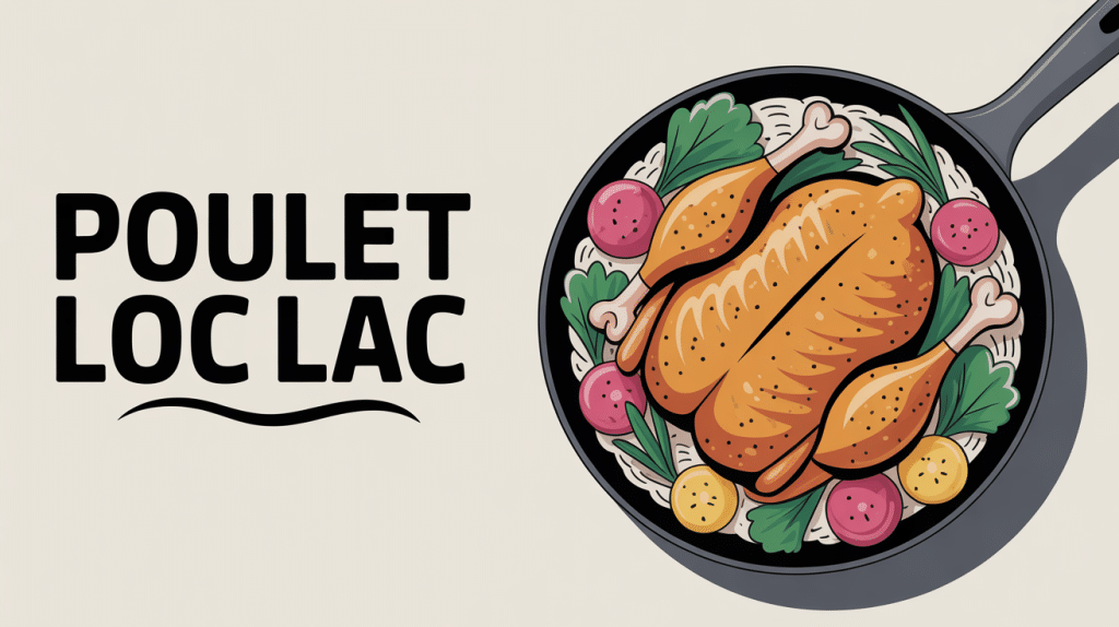 Plat poulet loc lac caramélisé et riz