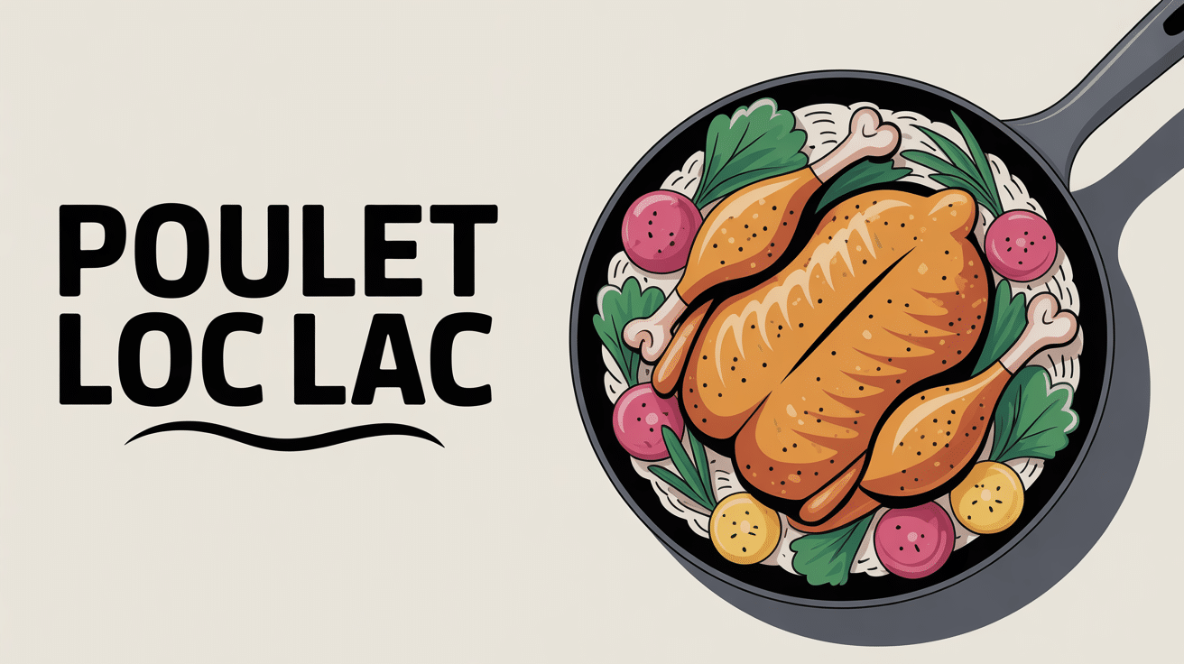 Plat poulet loc lac caramélisé et riz