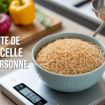 quelle quantité de vermicelle par personne, bol et balance