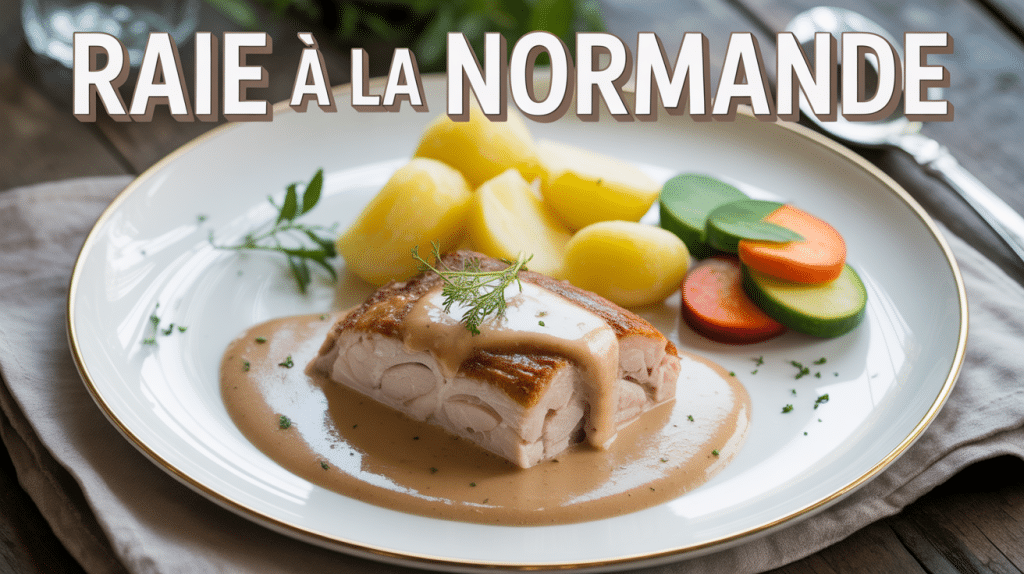 recette raie normande plat sauce crémeuse