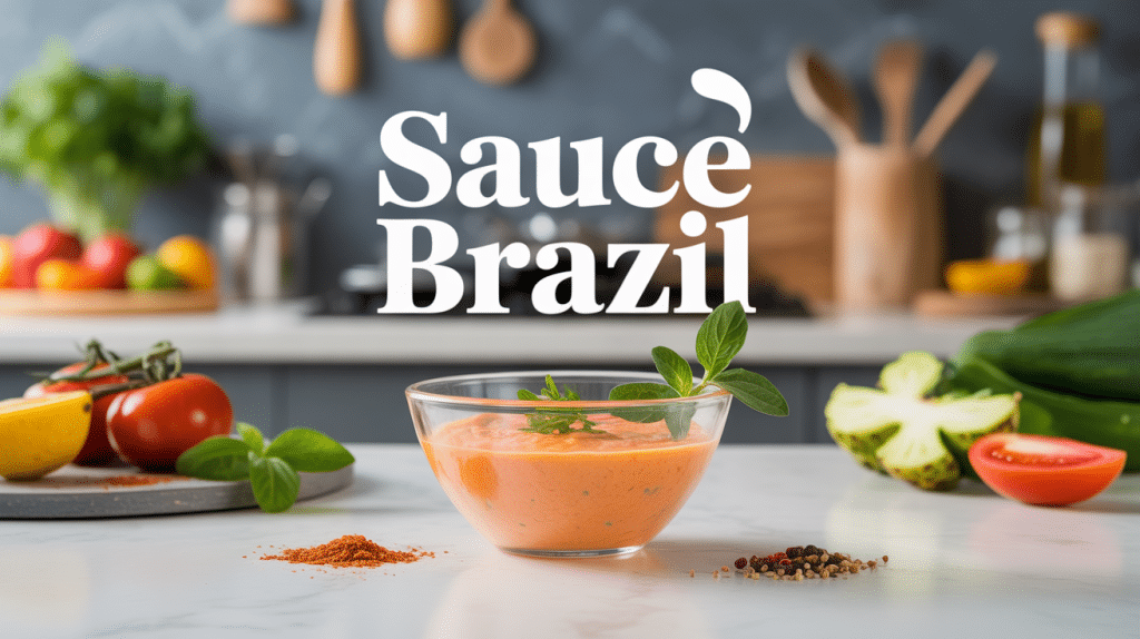 Bol de sauce Brazil recette avec ingrédients autour