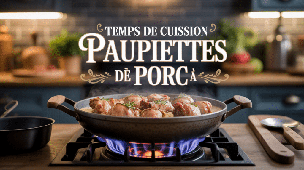 Paupiettes de porc à la poêle dorées, ustensiles, vapeur