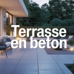 amenagement terrasse beton moderne mobilier jardin
