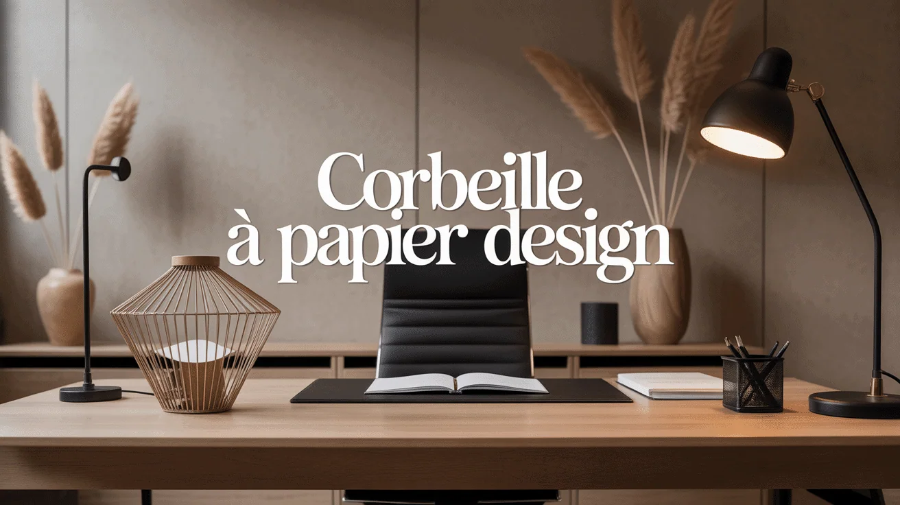 corbeille à papier design élégante dans bureau contemporain
