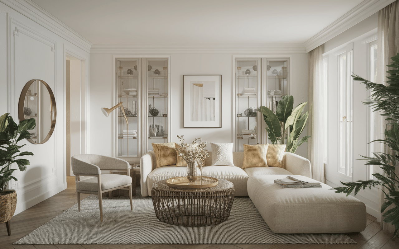 Salon optimisé exposition nord ouest lumière naturelle