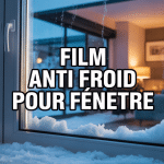 Fenêtre avec film anti froid fenetre, ambiance hivernale lumineuse