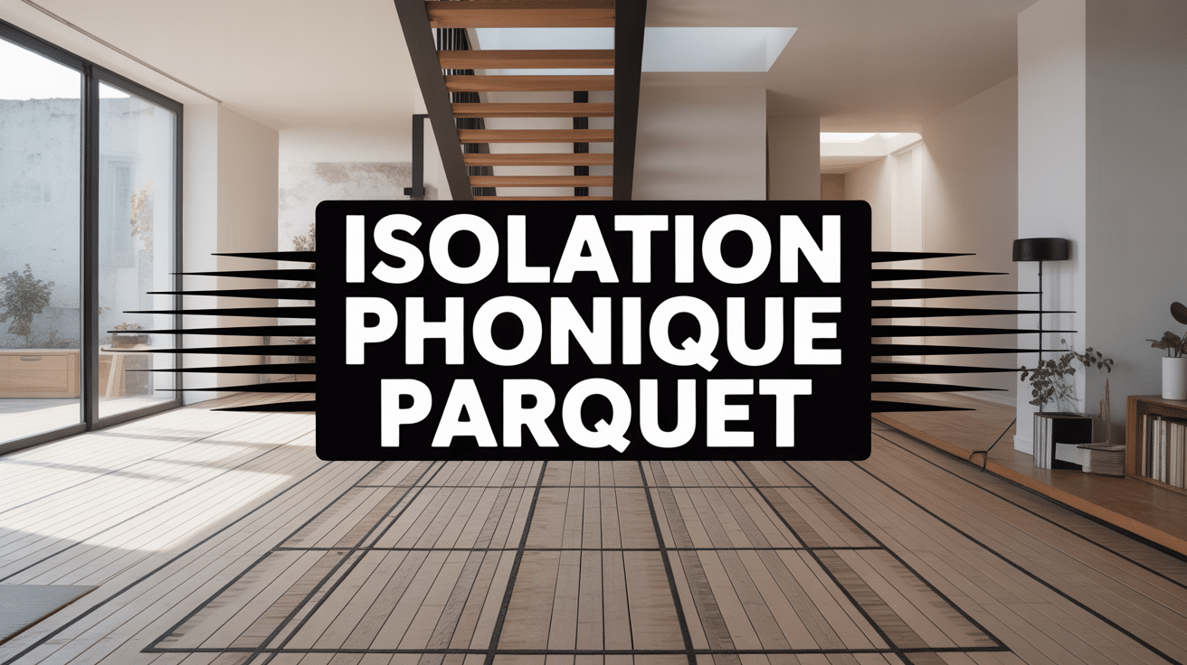 Coupe maison avec parquet et sous-couche isolation phonique parquet