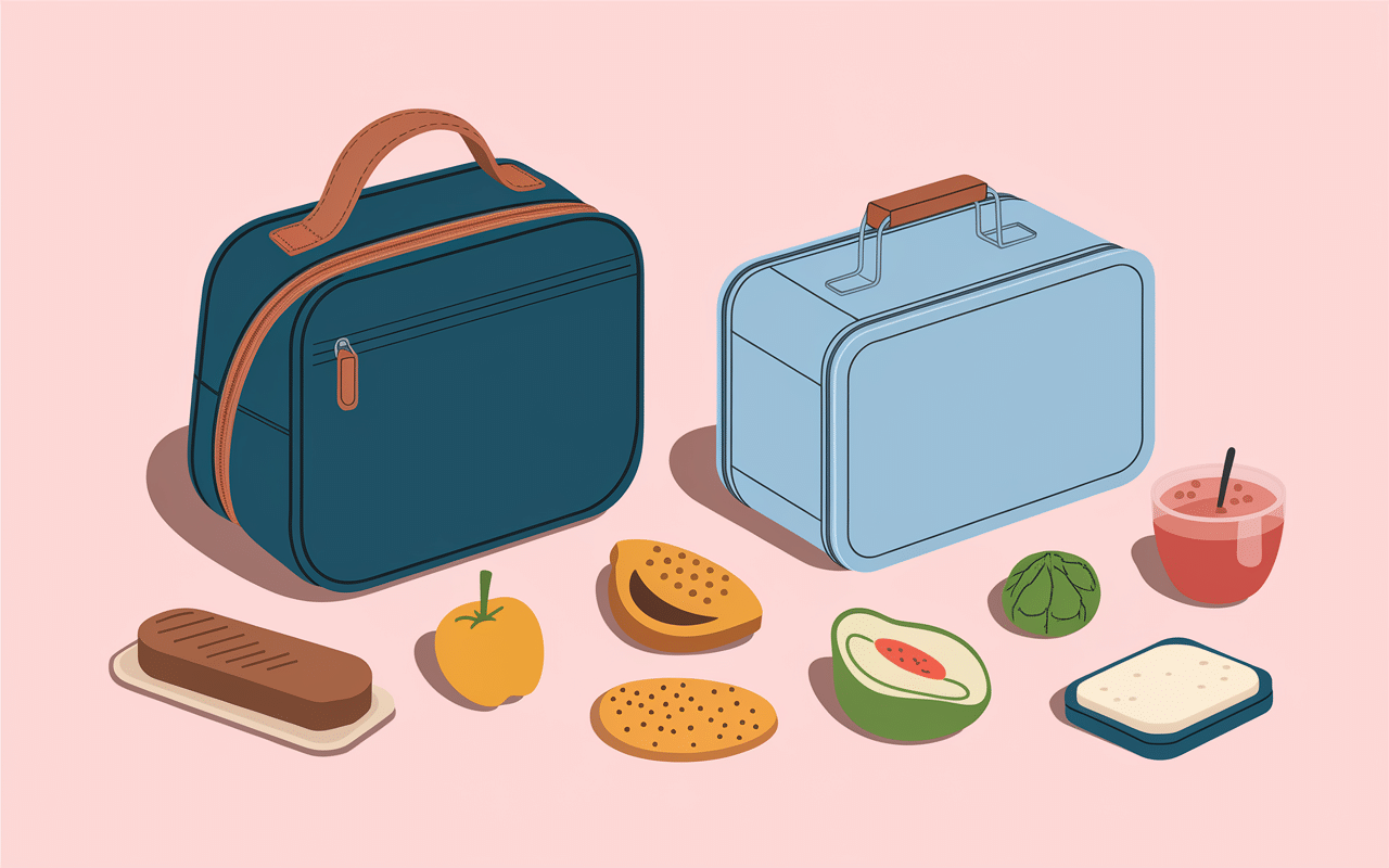 Lunch bag and lunch box isotherme côte à côte matières isolantes