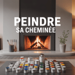 peindre une cheminée moderne avec couleur neutre ou vive