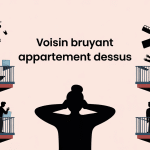 illustration se venger du bruit appartement du dessus immeuble