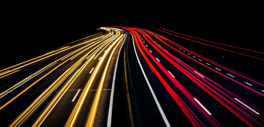 Illustration of speedy traffic flow