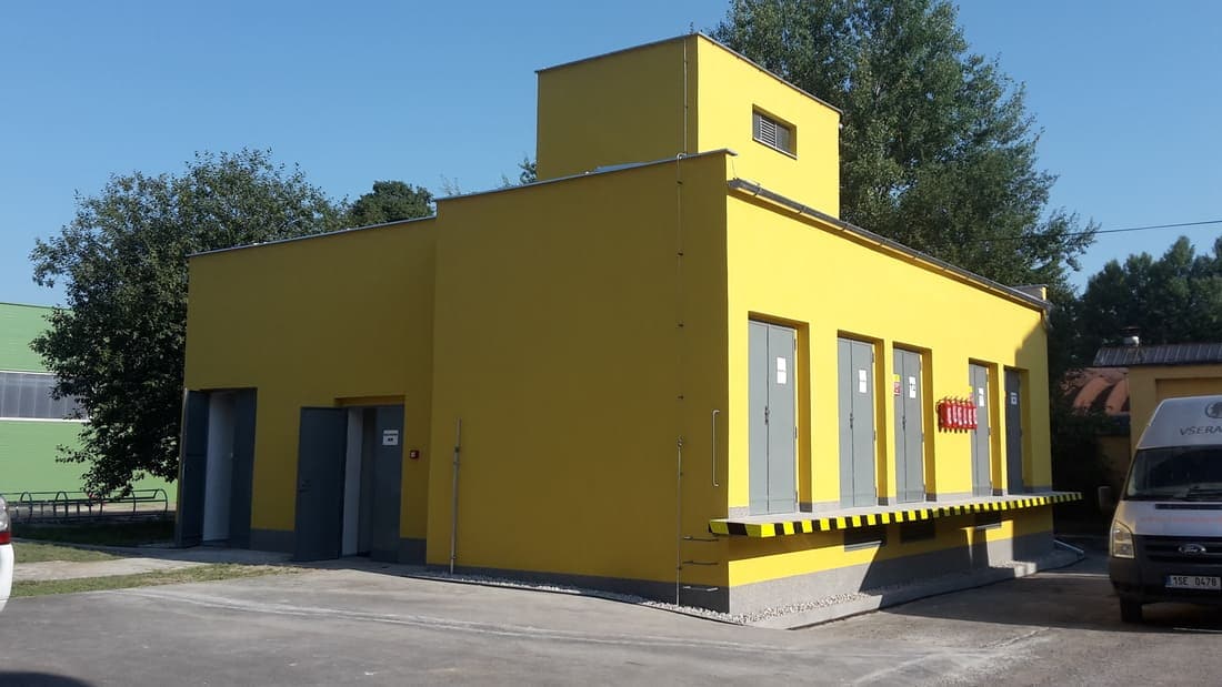 Průmyslový objekt po realizaci elektromontáží