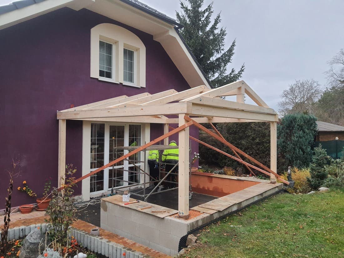 stavební práce - realizace zimní zahrady