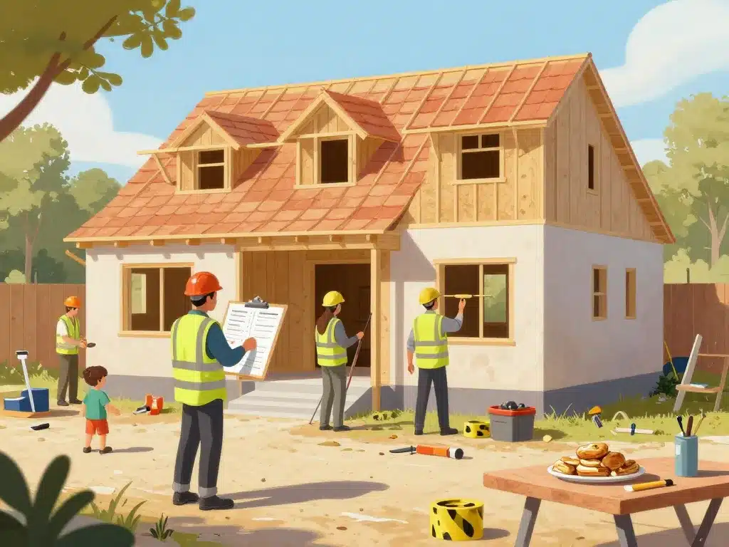 autoconstruction organisation chantier sécurité image