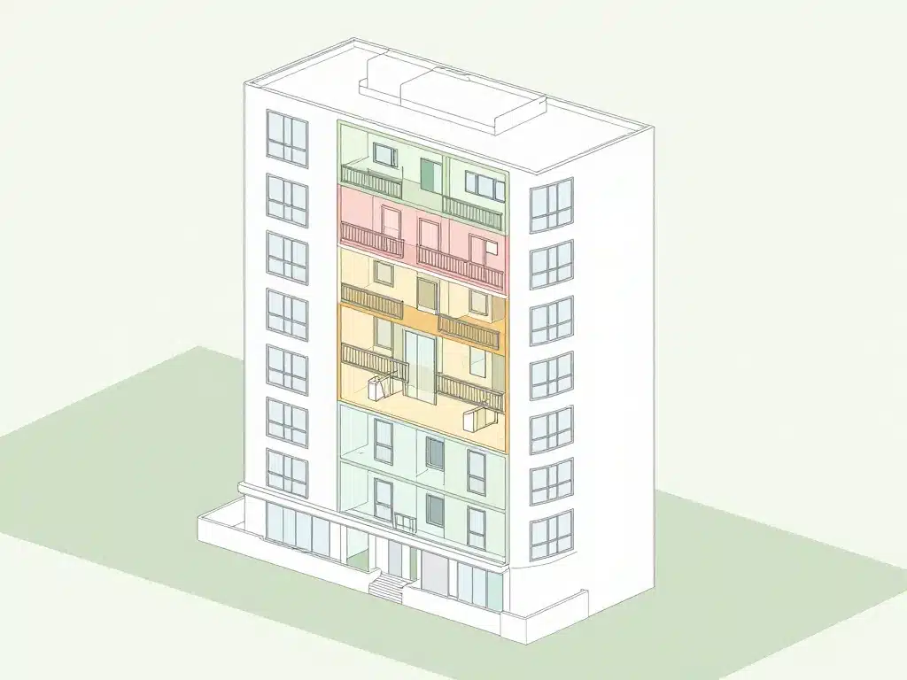 schéma structure condo privé parties communes