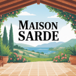 maison sarde murs en pierre et patio méditerranéen