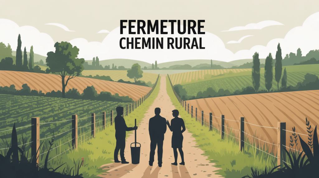 peut-on fermer un chemin rural image débat clôture campagne