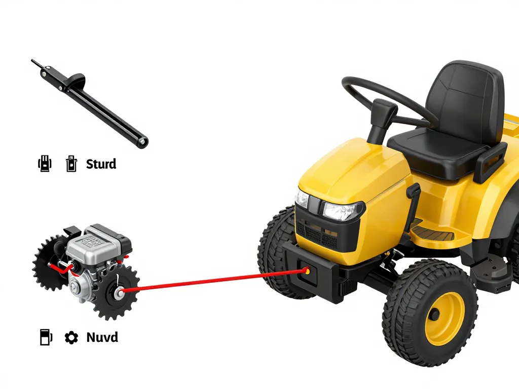 problème enclenchement lame tracteur tondeuse schéma engrenage courroie sécurités