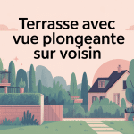 illustration terrasse vue plongeante sur voisin droits et solutions