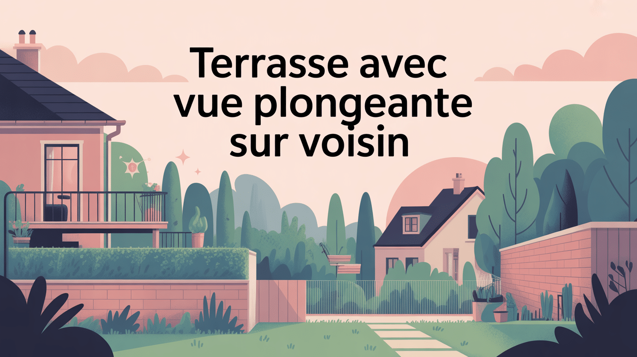illustration terrasse vue plongeante sur voisin droits et solutions