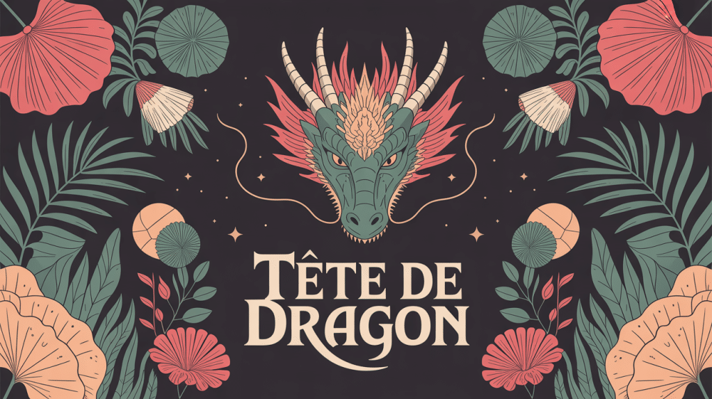 tete de dragon en mix mythologie deco et botanique