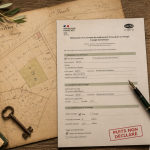 achat maison avec puit non déclaré, plan cadastral et formulaire