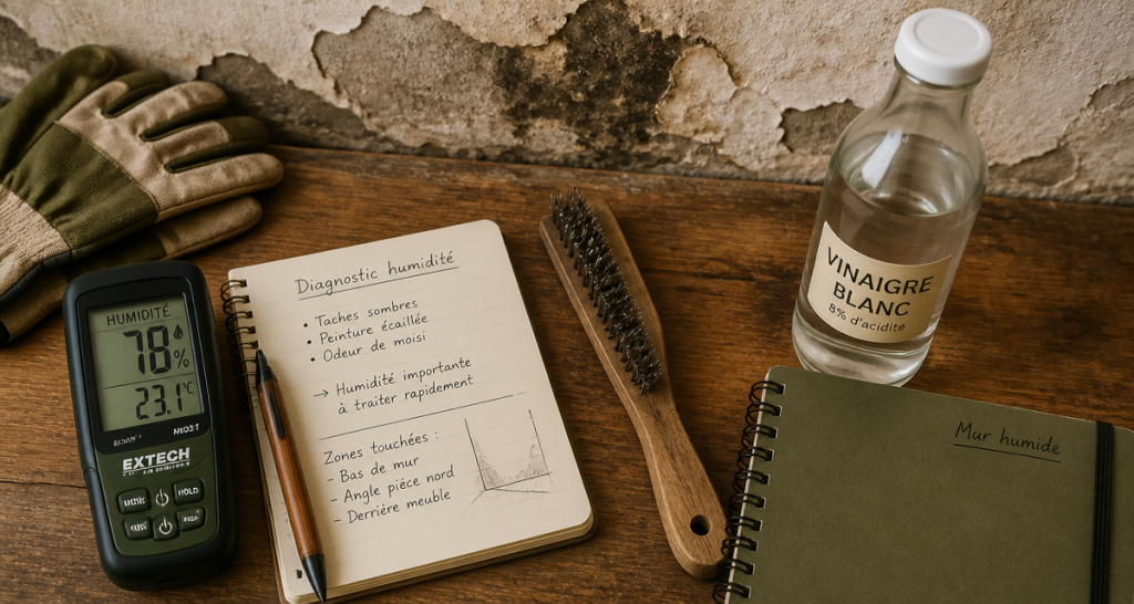comment enlever l'humidité sur un mur avec outils de diagnostic
