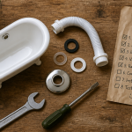 kit trop plein baignoire outils checklist