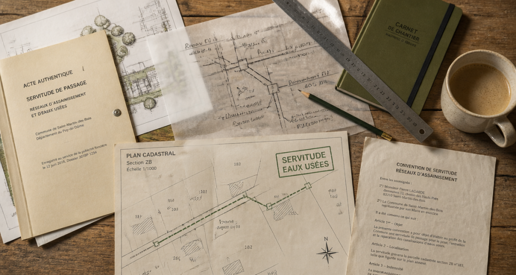 refus de servitude eaux usées plan cadastral