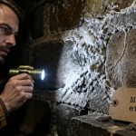 Mérule et pierre : mycélium dans une cave en pierre humide