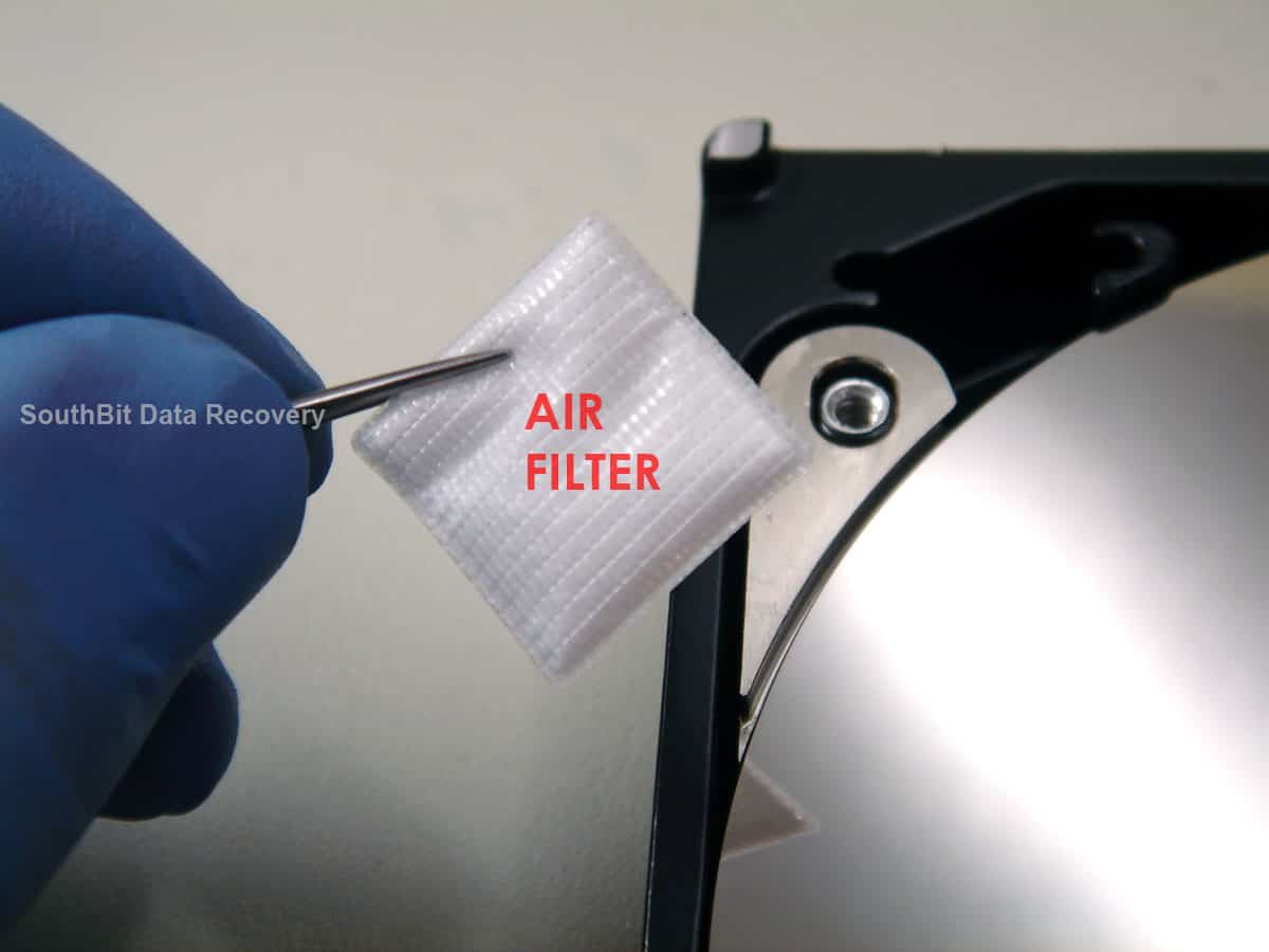 Hard drive internal air filter