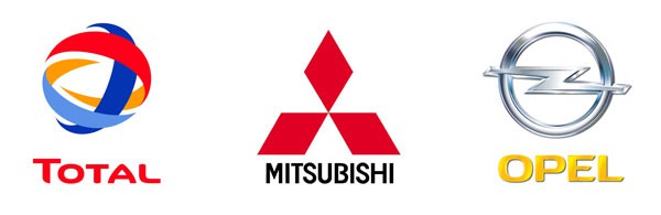 Voorbeelden van abstracte beeld-logo's