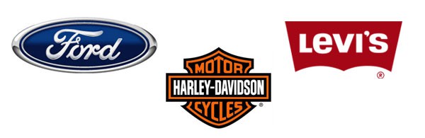 Voorbeelden van picturale naam-logo's