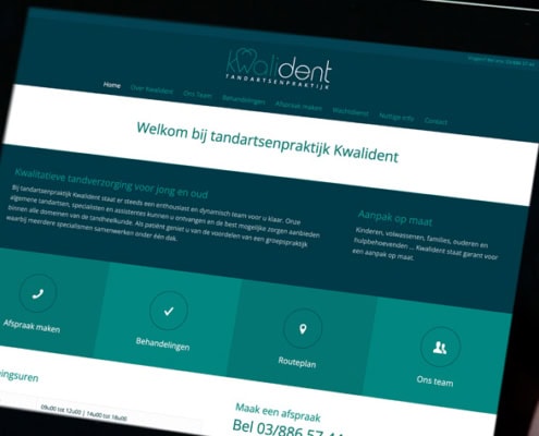 website voor tandartsenpraktijk