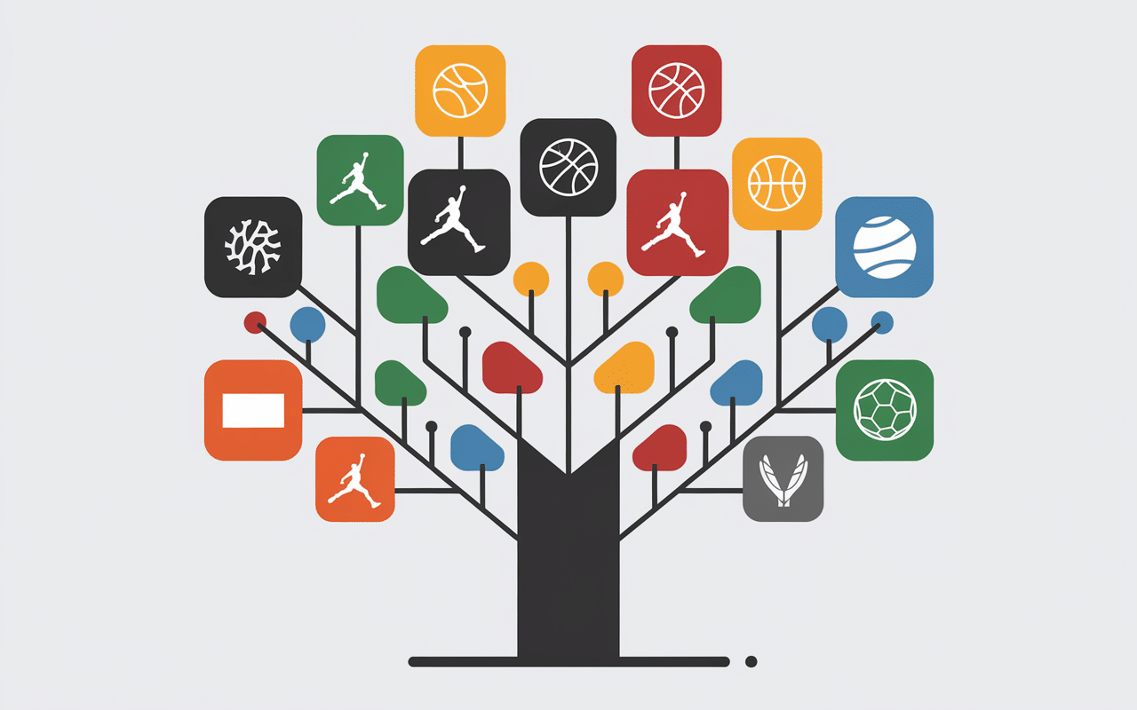 Diagramme des sections principales du forum Basketinforum