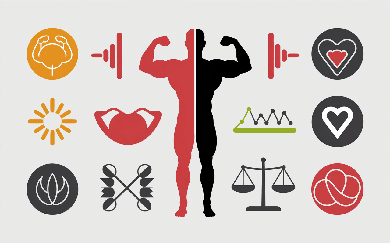 Silhouette avant apres muscles tonifies body pump