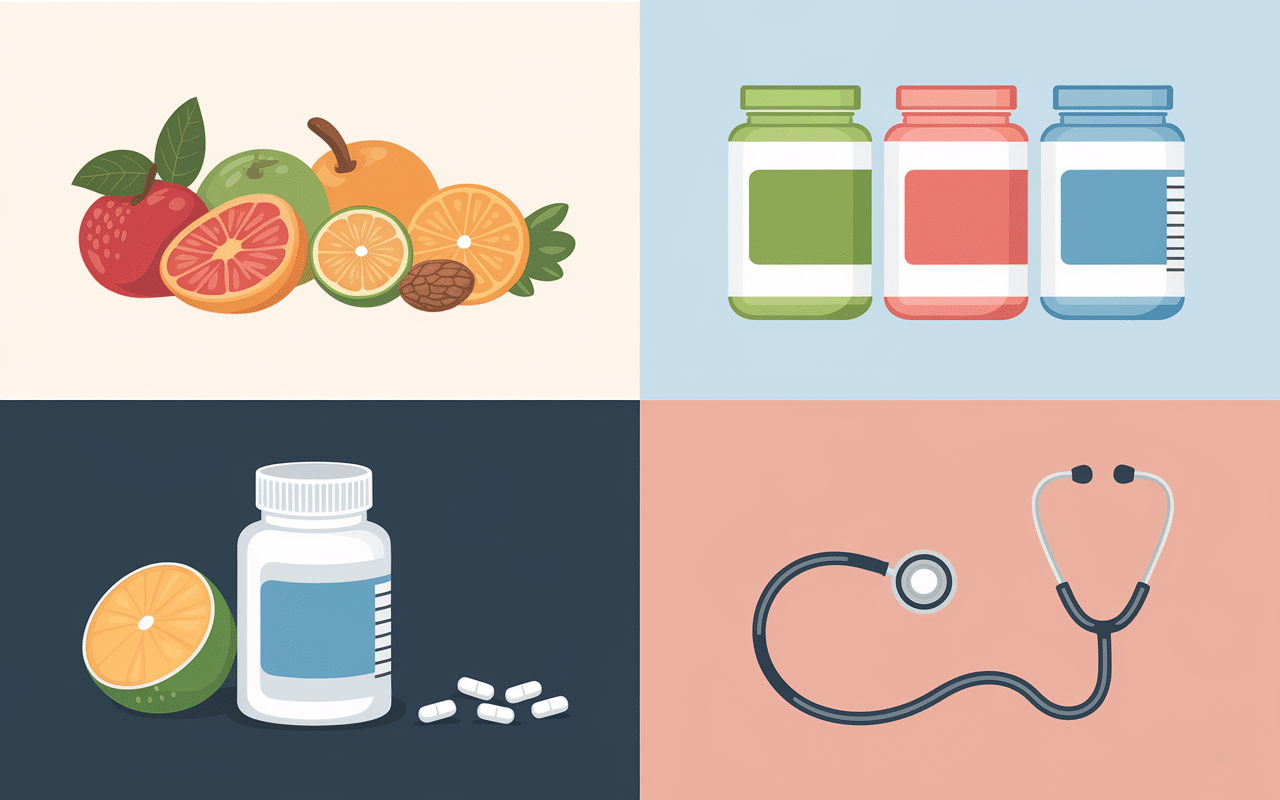 Illustration types coupe faim naturels compléments médicaux