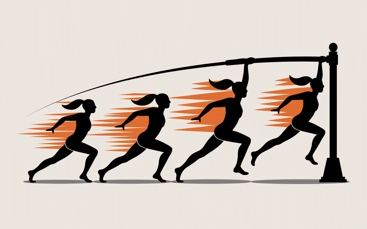 Illustration dumbbell snatch phases mouvement silhouettes flèches