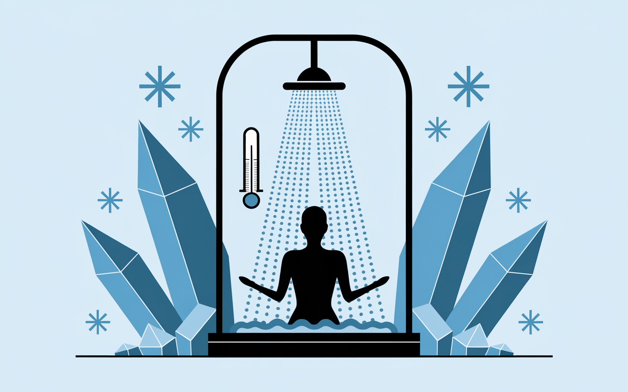 silhouette sous douche froide methode wim hof