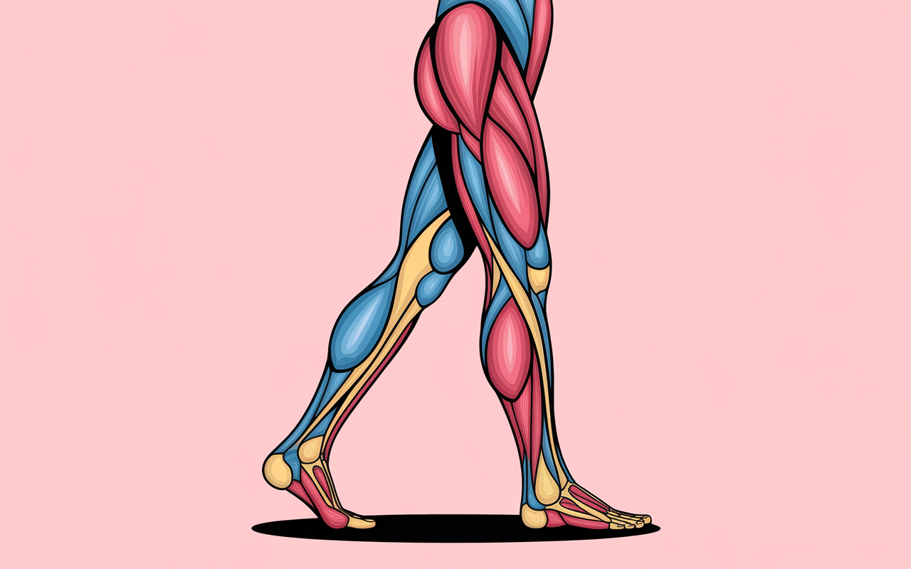 illustration anatomique muscles hack squat jambe