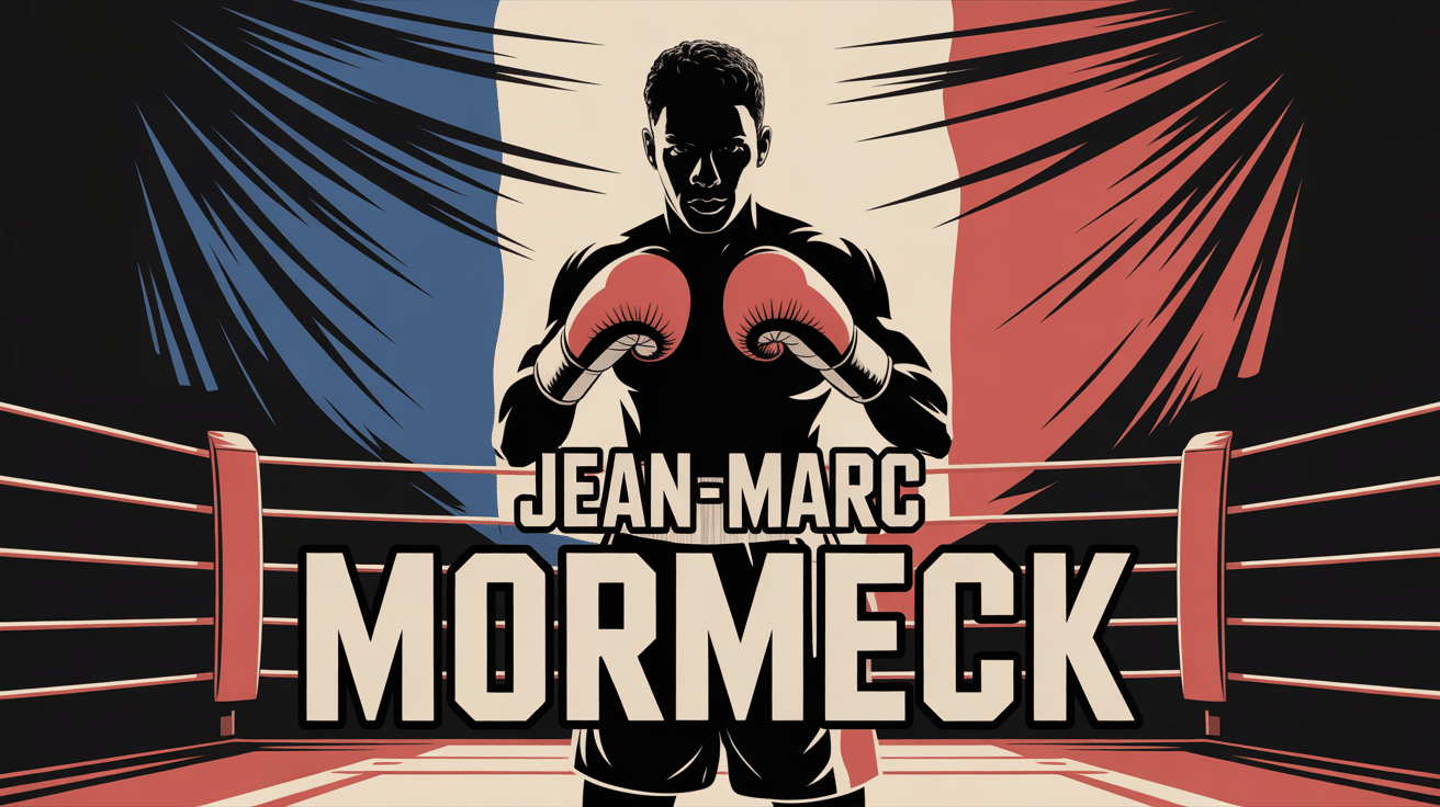 Portrait silhouette jean mormeck boxeur français gants