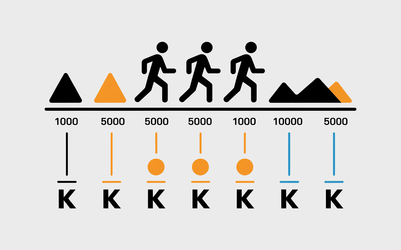 tableau pictogrammes pas km