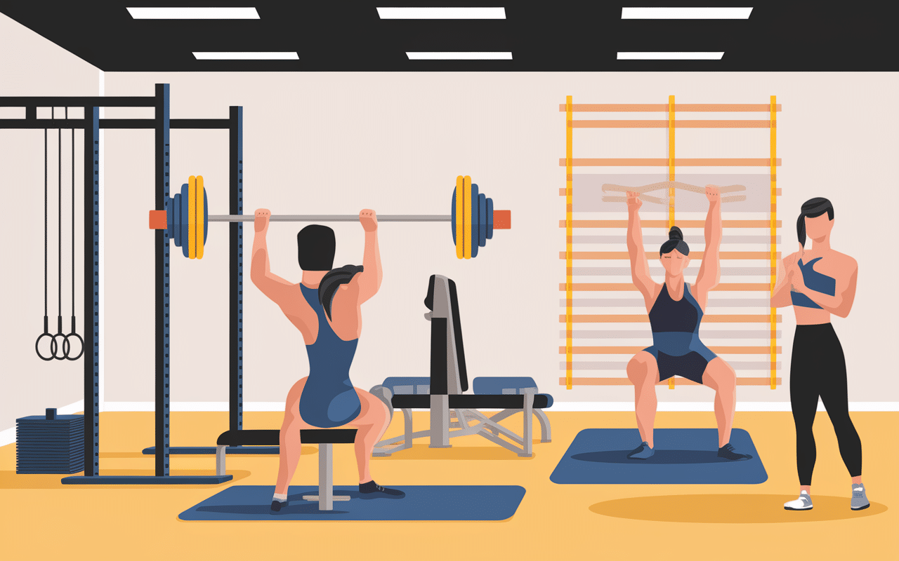 Equipements musculation avec besoin training spotter