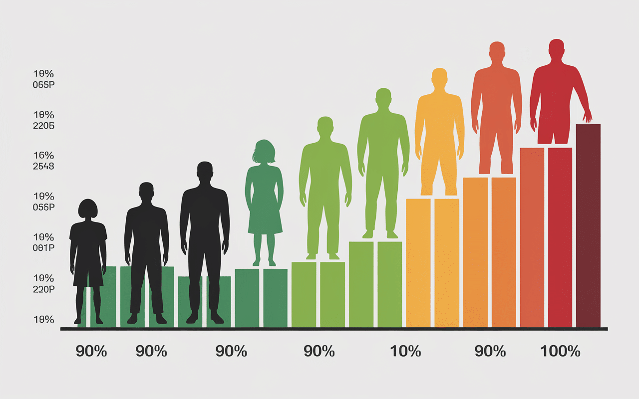 graphique valeurs normales oxygene sang taux par tranche d age