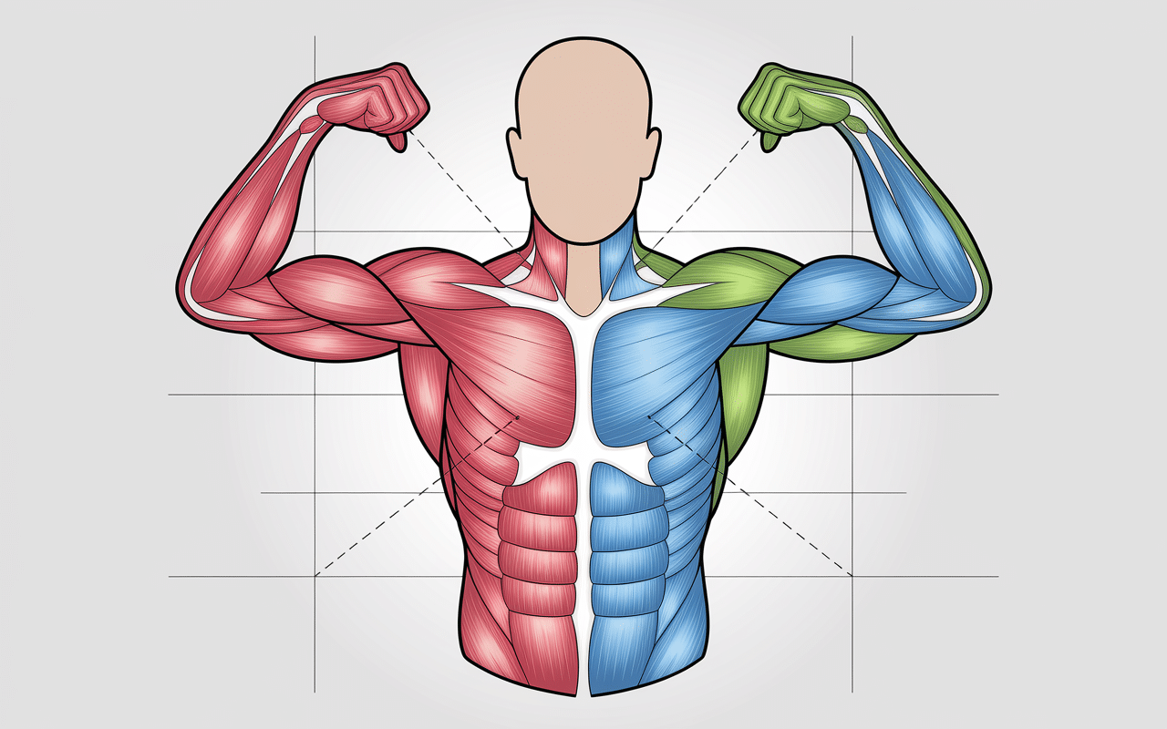 Diagramme anatomique du triceps